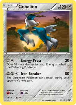 Pokémon-Karte Cobalion 091/113