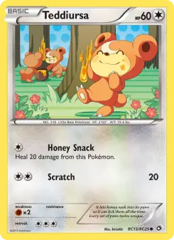 Pokémon-Karte Teddiursa RC15