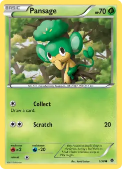 Pokémon-Karte Pansage 001/098