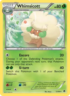 Pokémon-Karte Whimsicott 012/098