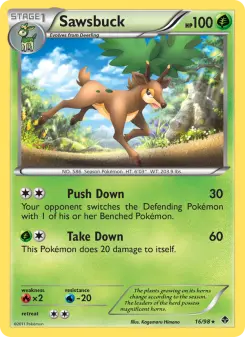 Pokémon-Karte Sawsbuck 016/098