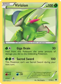 Pokémon-Karte Virizion 017/098