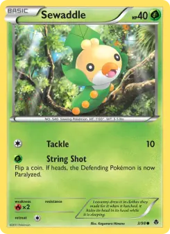 Pokémon-Karte Sewaddle 003/098