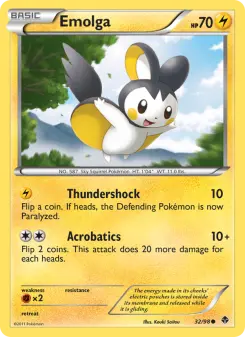Pokémon-Karte Emolga 032/098