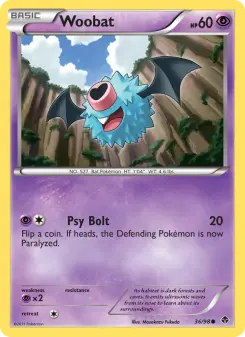 Pokémon-Karte Woobat 036/098