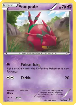 Pokémon-Karte Venipede 038/098