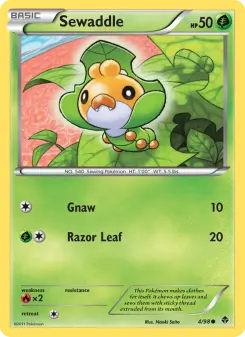 Pokémon-Karte Sewaddle 004/098