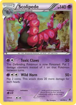 Pokémon-Karte Scolipede 040/098