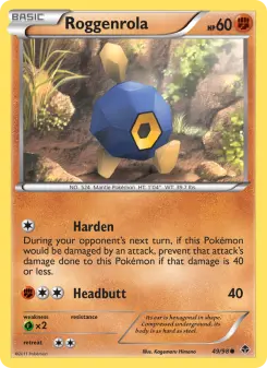 Pokémon-Karte Roggenrola 049/098