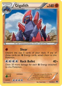 Pokémon-Karte Gigalith 053/098