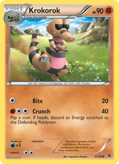 Pokémon-Karte Krokorok 061/098