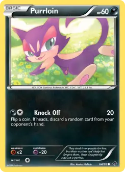 Pokémon-Karte Purrloin 064/098