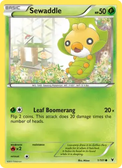 Pokémon-Karte Sewaddle 001/101