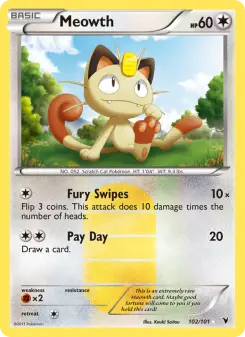 Pokémon-Karte Meowth 102/101
