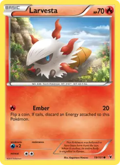 Pokémon-Karte Larvesta 019/101