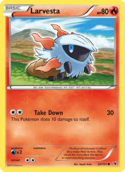 Pokémon-Karte Larvesta 020/101