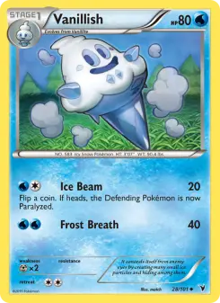 Pokémon-Karte Vanillish 028/101