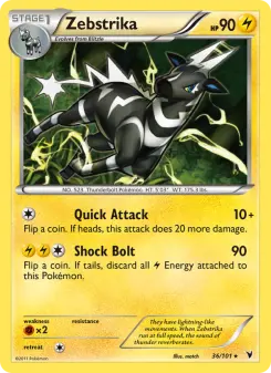 Pokémon-Karte Zebstrika 036/101
