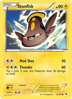 Pokémon-Karte Stunfisk 042/101