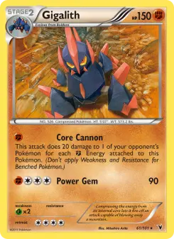 Pokémon-Karte Gigalith 061/101