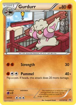 Pokémon-Karte Gurdurr 063/101