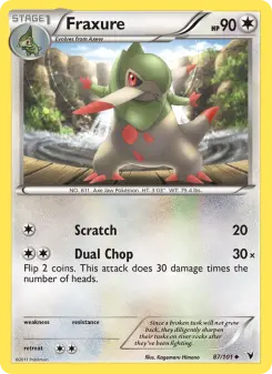 Pokémon-Karte Fraxure 087/101