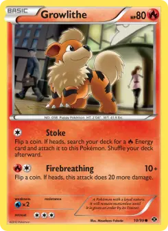 Pokémon-Karte Growlithe 010/099