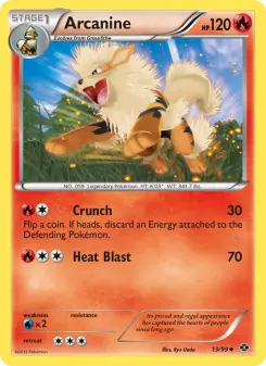 Pokémon-Karte Arcanine 013/099