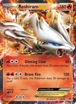 Pokémon-Karte Reshiram-EX 022/099