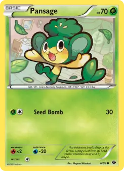 Pokémon-Karte Pansage 006/099