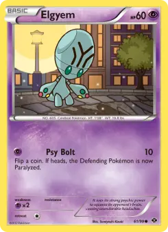Pokémon-Karte Elgyem 061/099