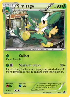 Pokémon-Karte Simisage 007/099
