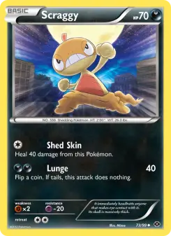 Pokémon-Karte Scraggy 073/099