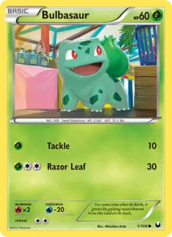 Pokémon-Karte Bulbasaur 001/108