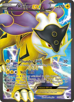 Pokémon-Karte Raikou-EX 105/108