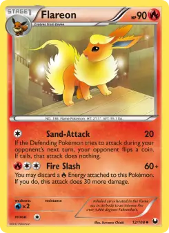 Pokémon-Karte Flareon 012/108