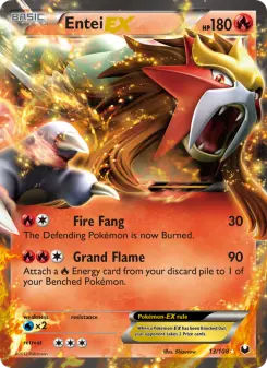 Pokémon-Karte Entei-EX 013/108