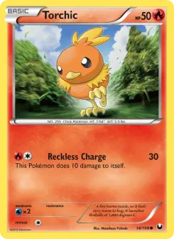 Pokémon-Karte Torchic 014/108