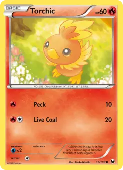 Pokémon-Karte Torchic 015/108