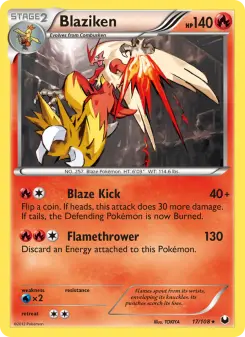 Pokémon-Karte Blaziken 017/108