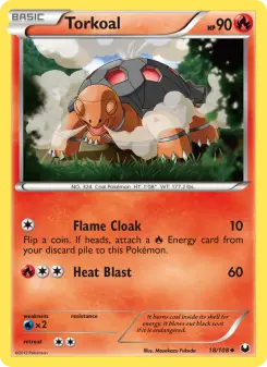 Pokémon-Karte Torkoal 018/108