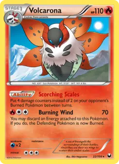 Pokémon-Karte Volcarona 022/108
