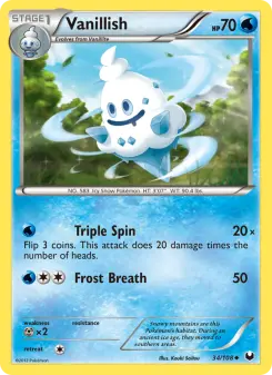 Pokémon-Karte Vanillish 034/108