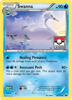 Pokémon-Karte Swanna 036/108