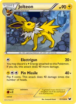 Pokémon-Karte Jolteon 037/108