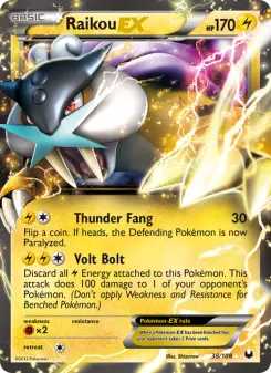 Pokémon-Karte Raikou-EX 038/108