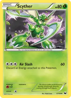 Pokémon-Karte Scyther 004/108