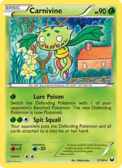 Pokémon-Karte Carnivine 005/108