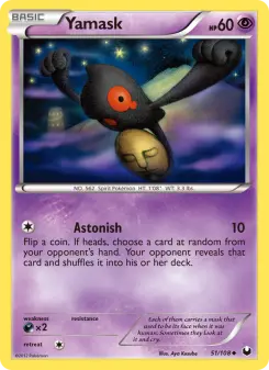 Pokémon-Karte Yamask 051/108