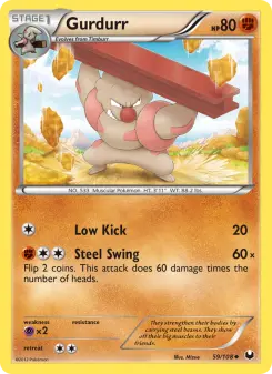 Pokémon-Karte Gurdurr 059/108